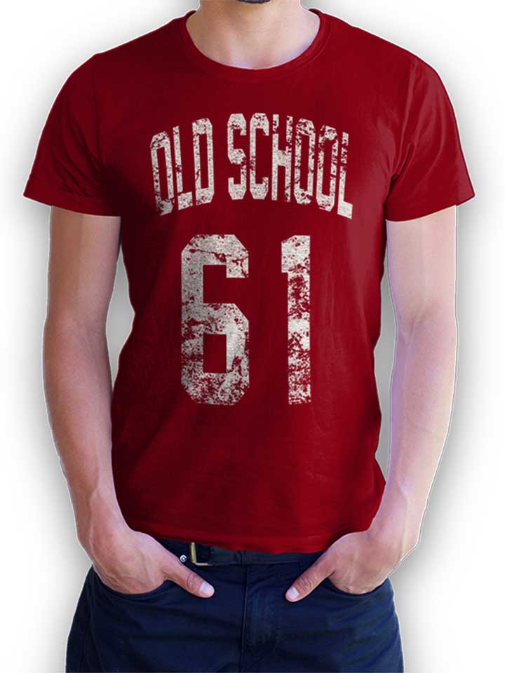 Oldschool 1961 T-Shirt bordeaux L