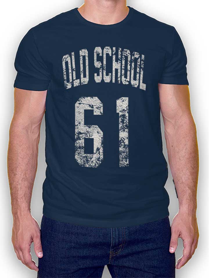 oldschool-1961-t-shirt dunkelblau 1