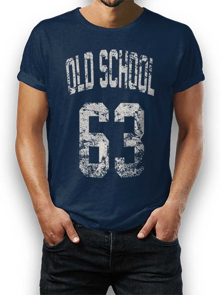 oldschool-1963-t-shirt dunkelblau 1