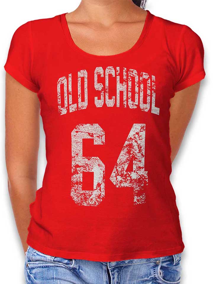 oldschool-1964-damen-t-shirt rot 1