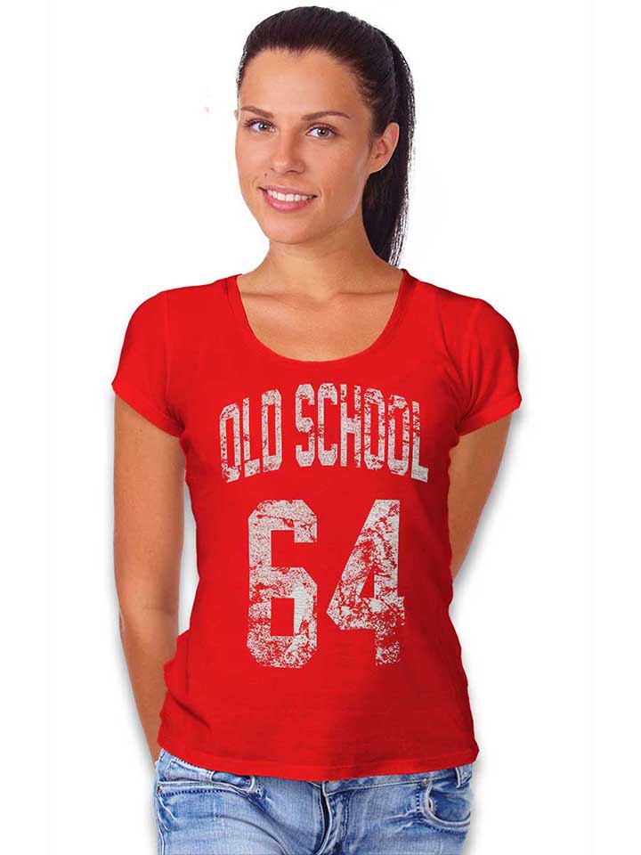 oldschool-1964-damen-t-shirt rot 2