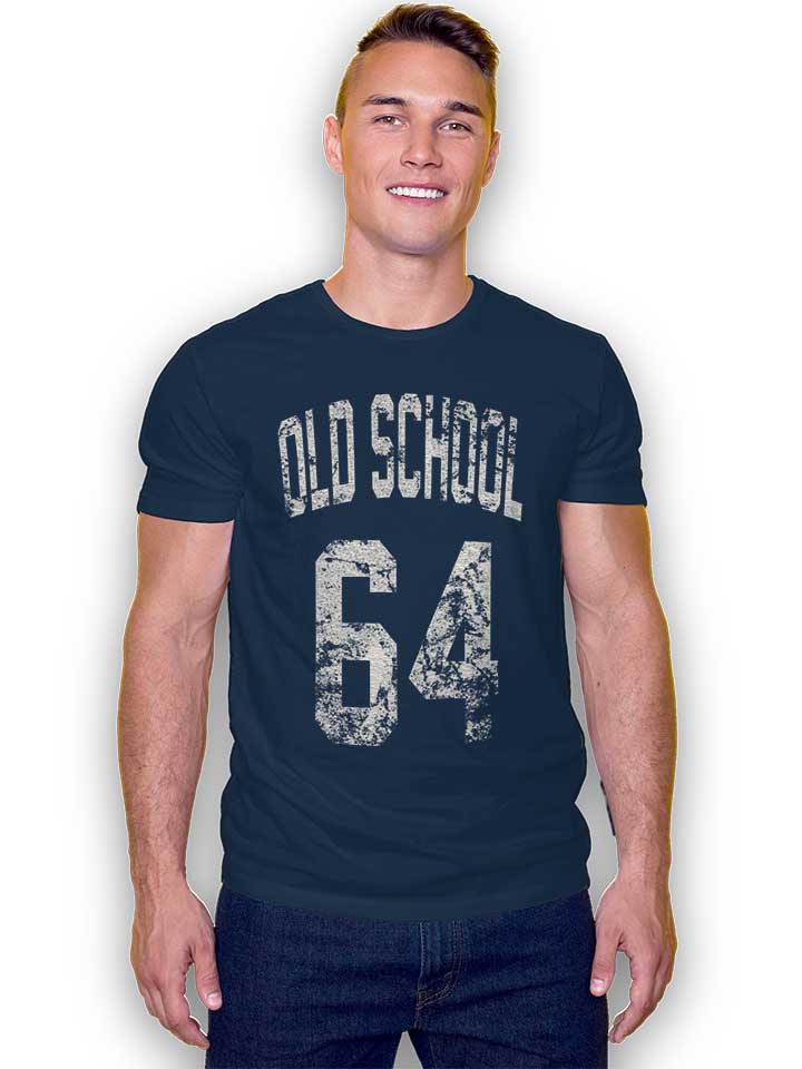 oldschool-1964-t-shirt dunkelblau 2