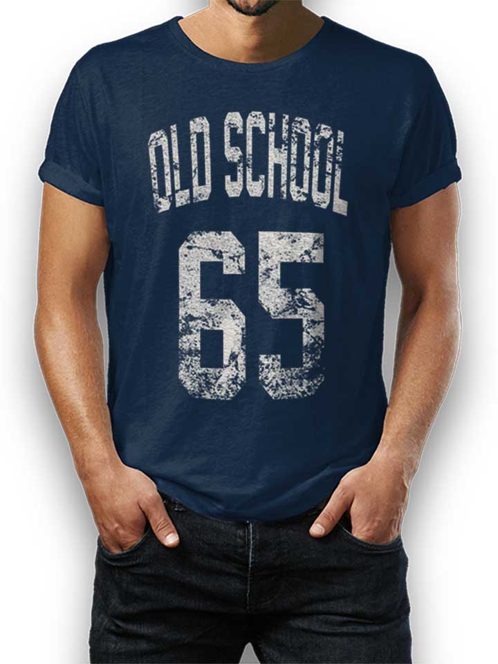 oldschool-1965-t-shirt dunkelblau 1