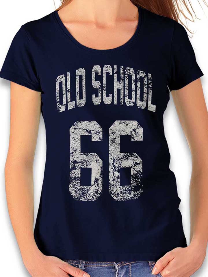 oldschool-1966-damen-t-shirt dunkelblau 1