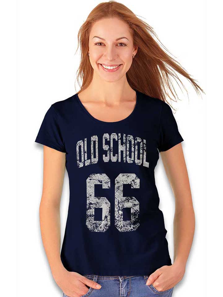 oldschool-1966-damen-t-shirt dunkelblau 2