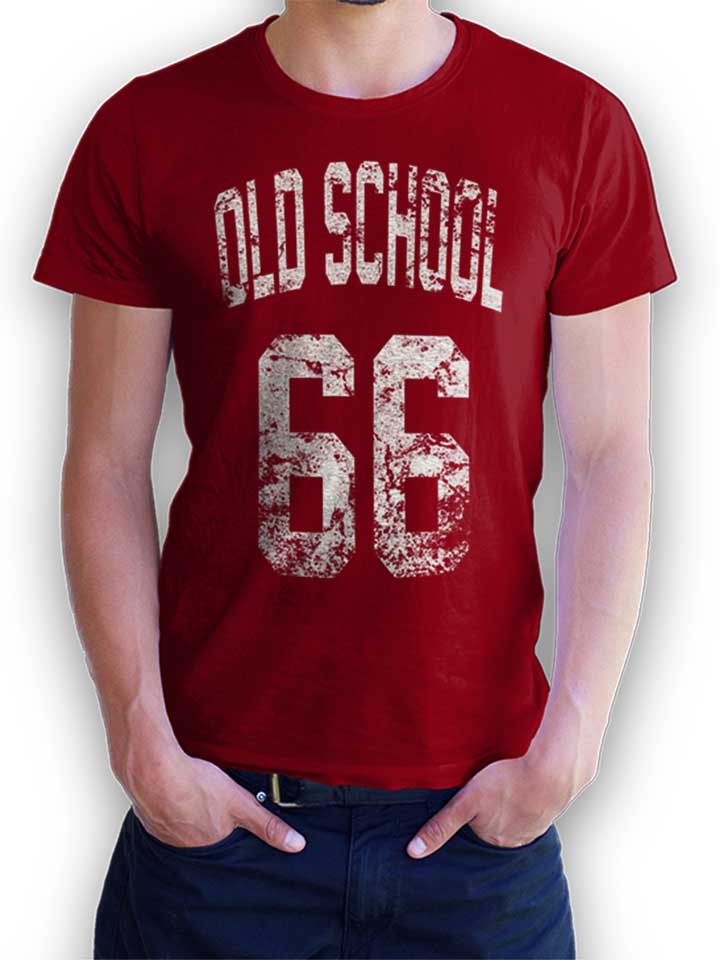 oldschool-1966-t-shirt bordeaux 1