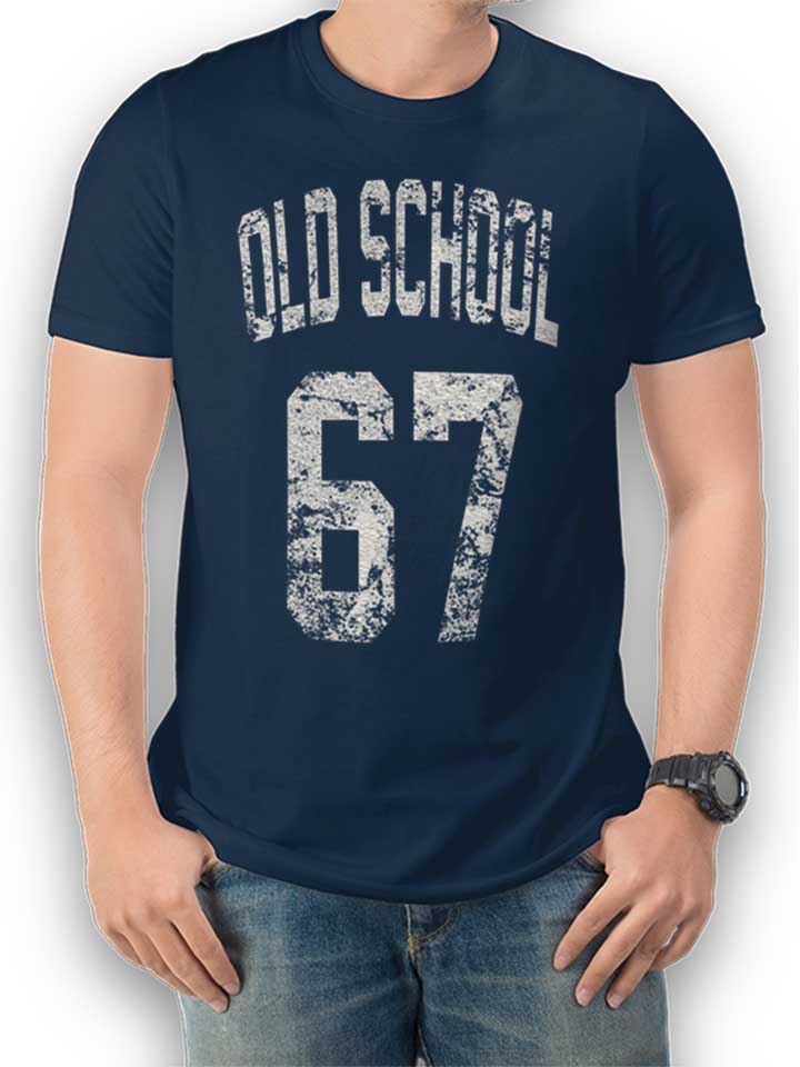 oldschool-1967-t-shirt dunkelblau 1