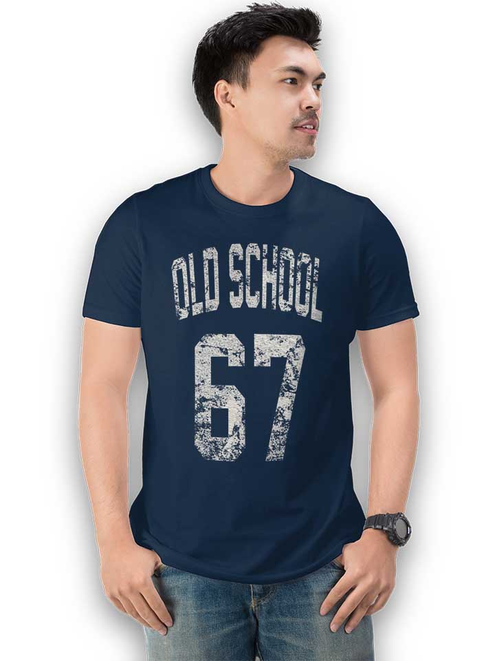 oldschool-1967-t-shirt dunkelblau 2