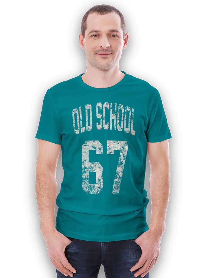 oldschool-1967-t-shirt tuerkis 2