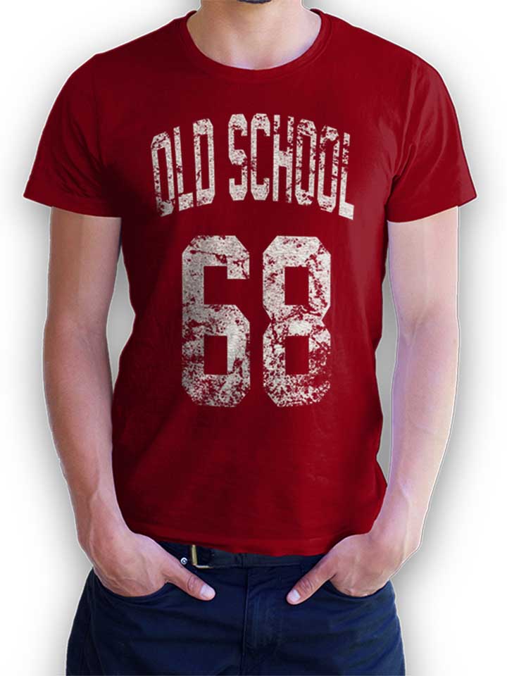 oldschool-1968-t-shirt bordeaux 1