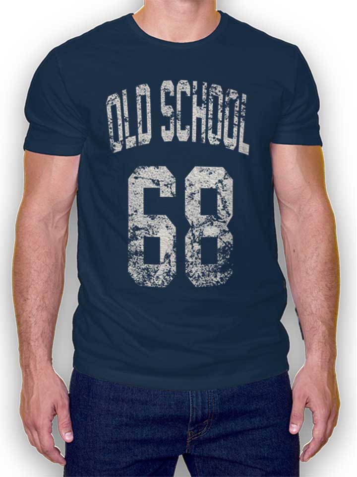 Oldschool 1968 T-Shirt dunkelblau L