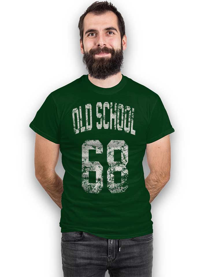 oldschool-1968-t-shirt dunkelgruen 2