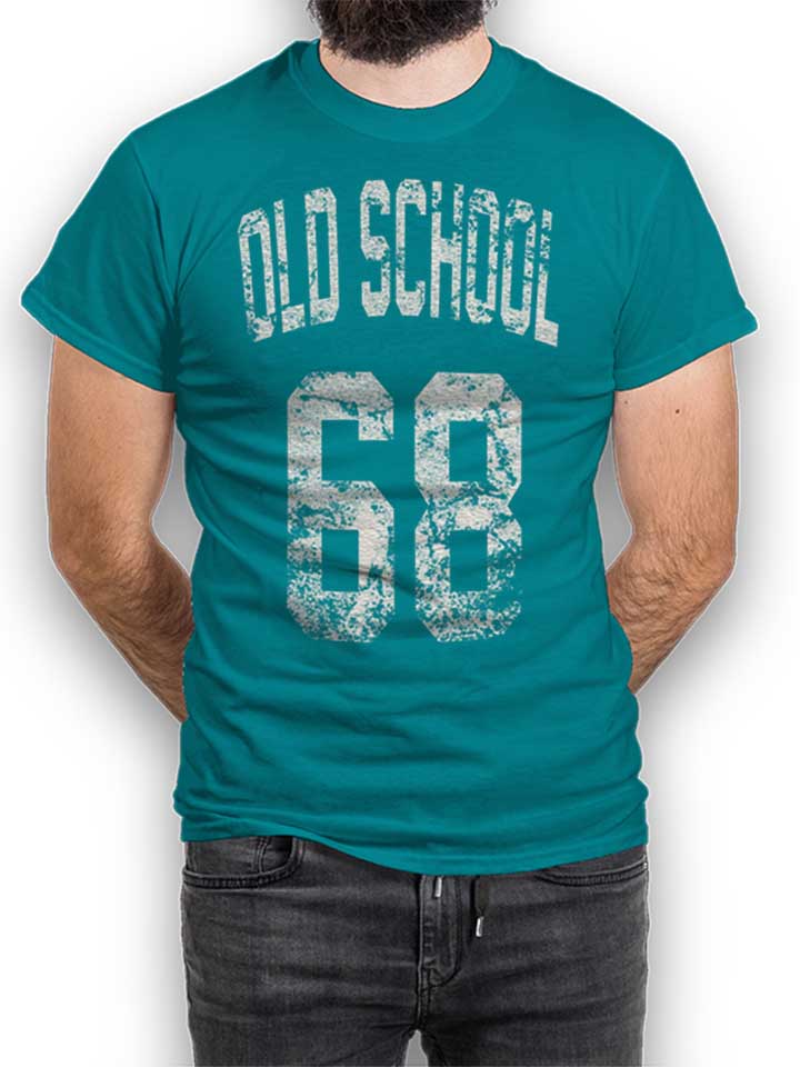 oldschool-1968-t-shirt tuerkis 1