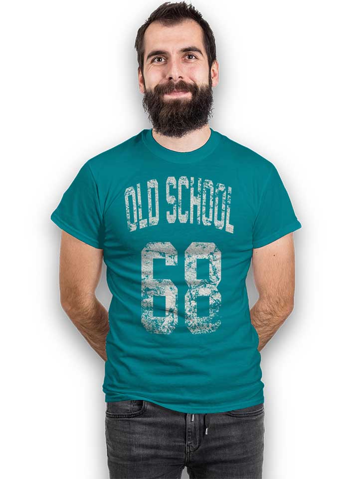 oldschool-1968-t-shirt tuerkis 2