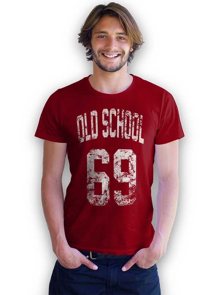 oldschool-1969-t-shirt bordeaux 2