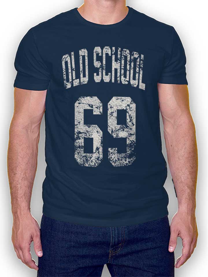 Oldschool 1969 T-Shirt dunkelblau L