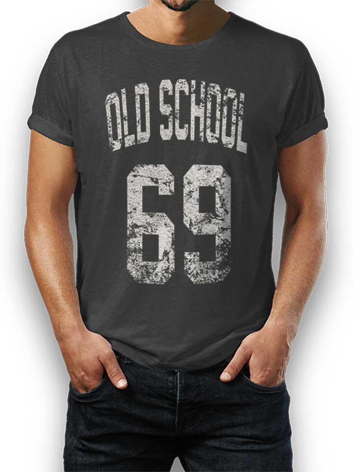 Oldschool 1969 Camiseta gris-oscuro L