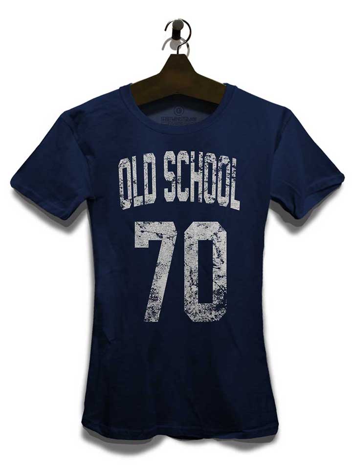oldschool-1970-damen-t-shirt dunkelblau 3