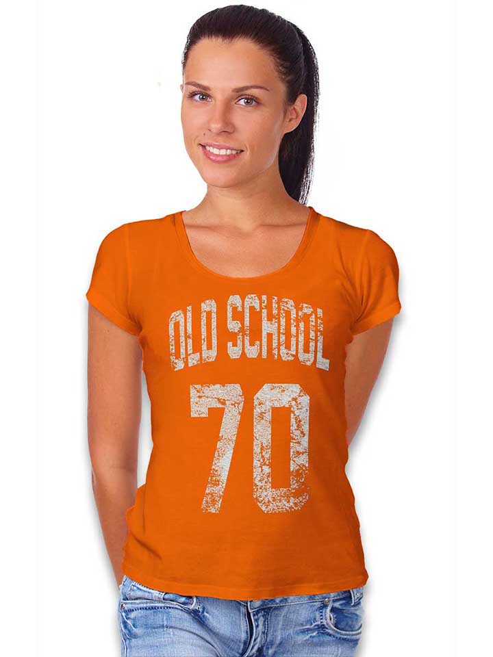 oldschool-1970-damen-t-shirt orange 2