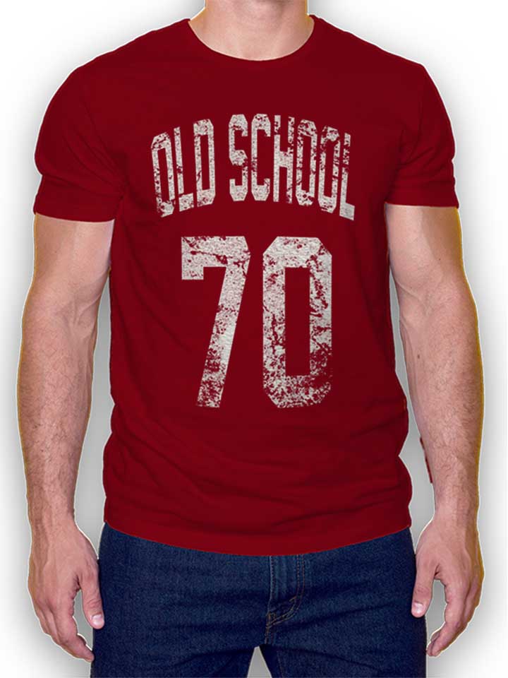 Oldschool 1970 T-Shirt bordeaux L
