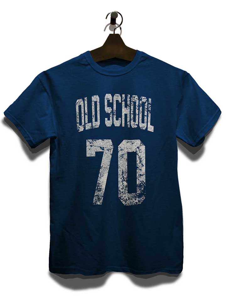 oldschool-1970-t-shirt dunkelblau 3