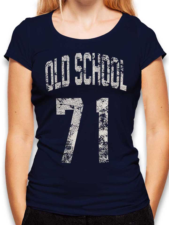 oldschool-1971-damen-t-shirt dunkelblau 1