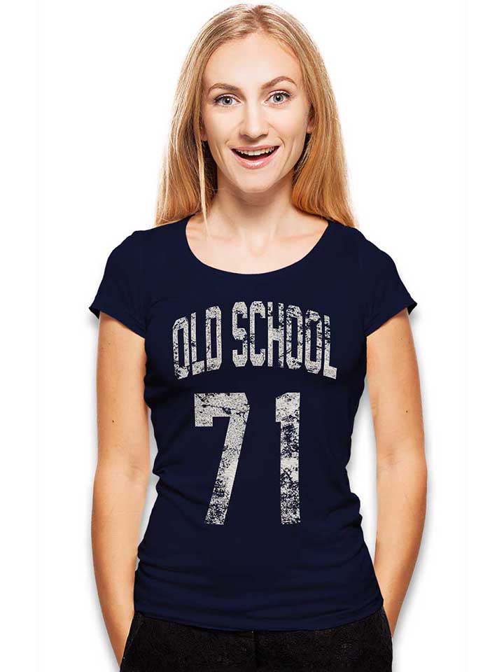 oldschool-1971-damen-t-shirt dunkelblau 2