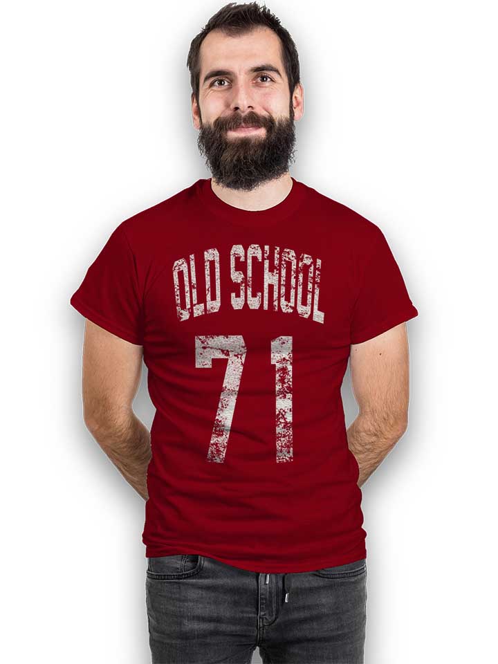 oldschool-1971-t-shirt bordeaux 2