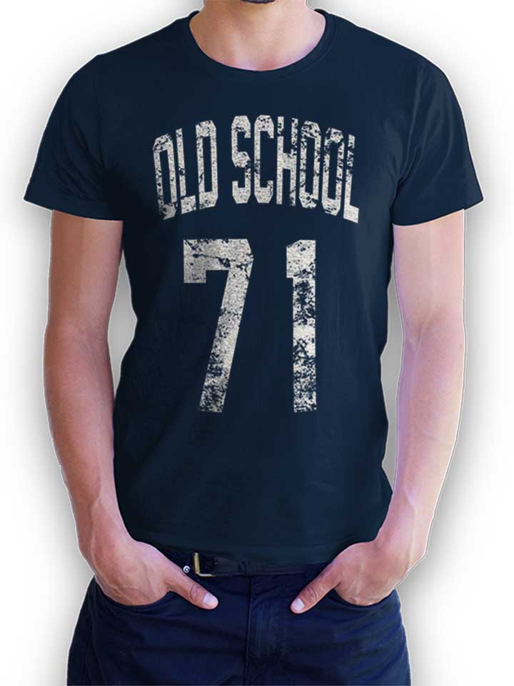 oldschool-1971-t-shirt dunkelblau 1