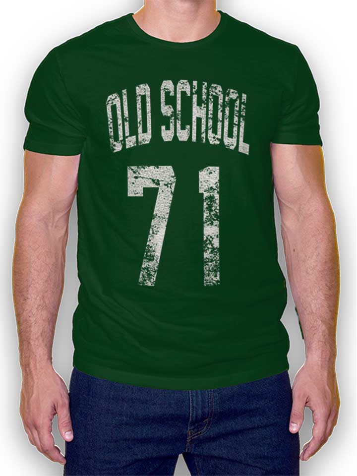 oldschool-1971-t-shirt dunkelgruen 1