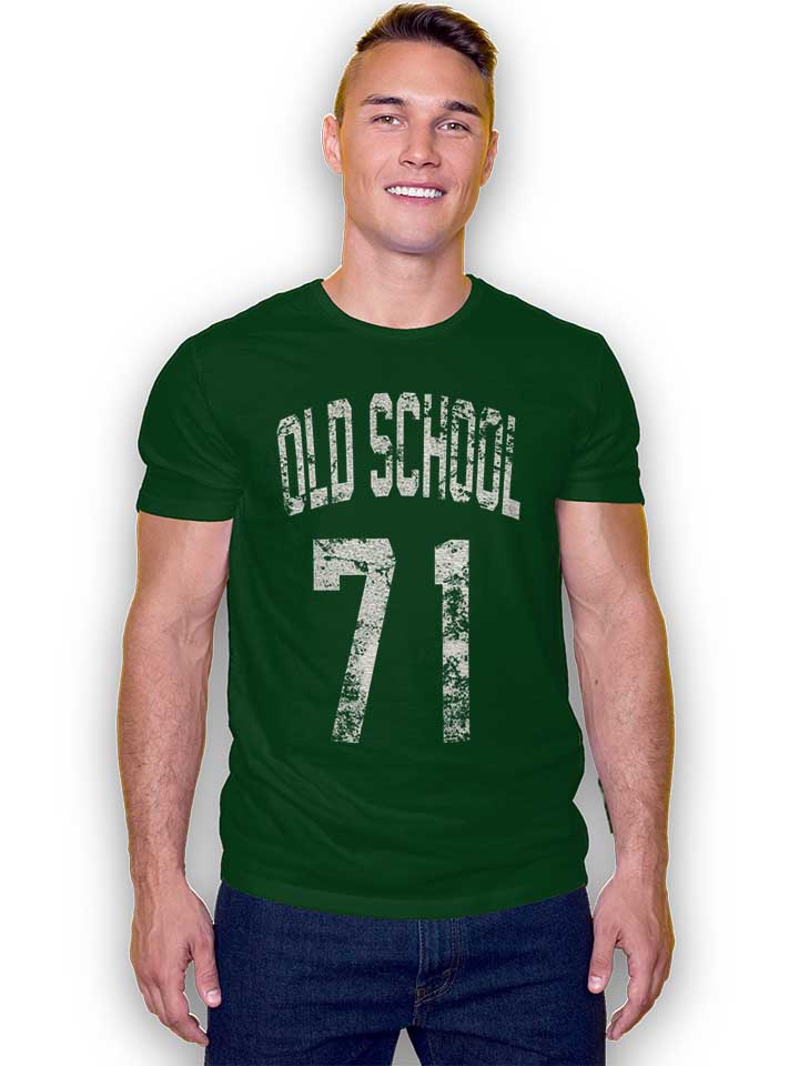 oldschool-1971-t-shirt dunkelgruen 2
