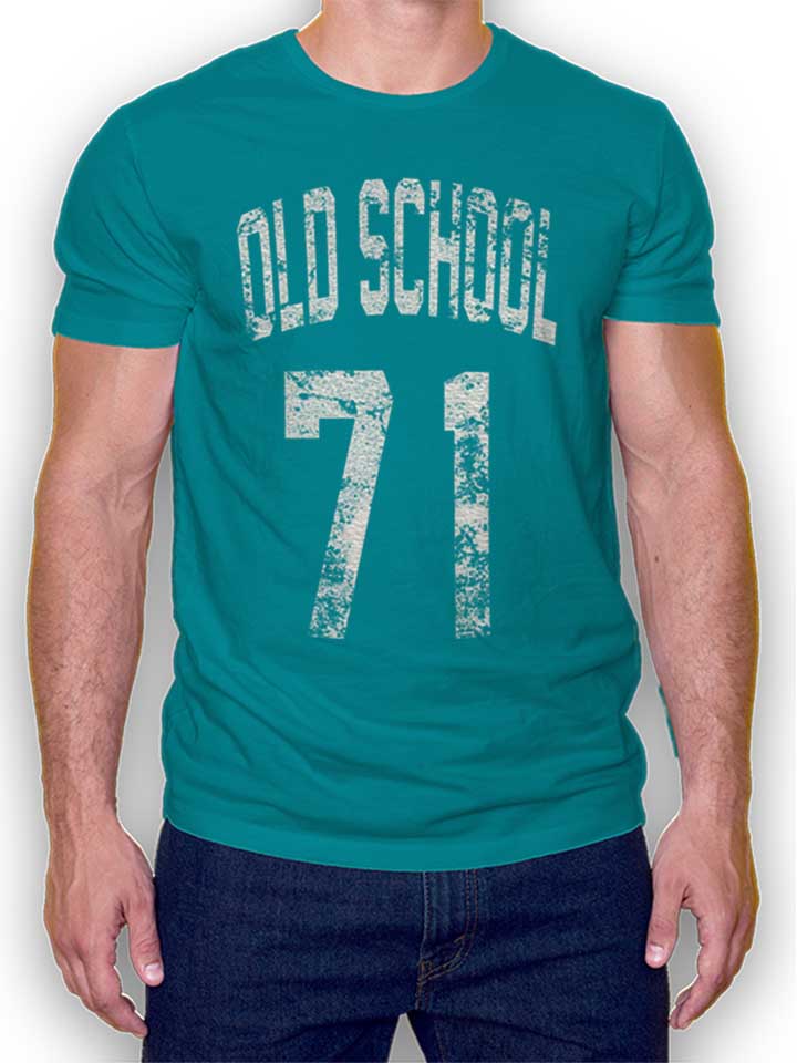Oldschool 1971 T-Shirt tuerkis L