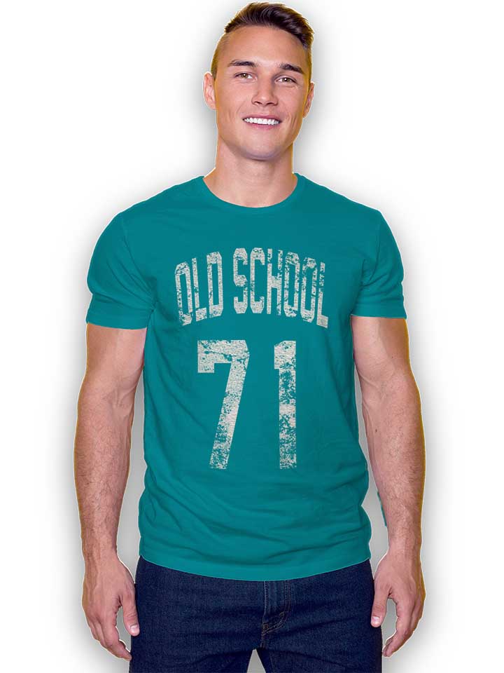 oldschool-1971-t-shirt tuerkis 2