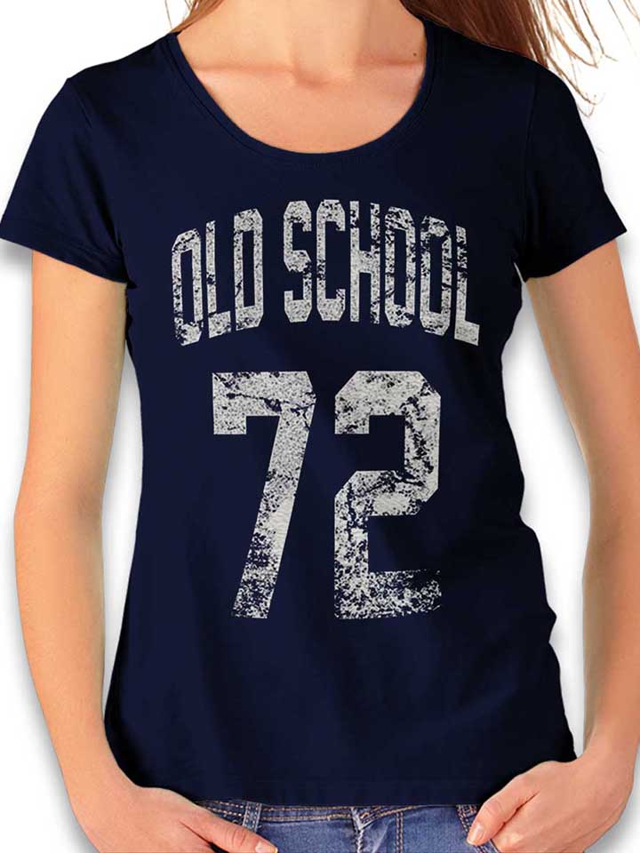 Oldschool 1972 Camiseta Mujer azul-marino L