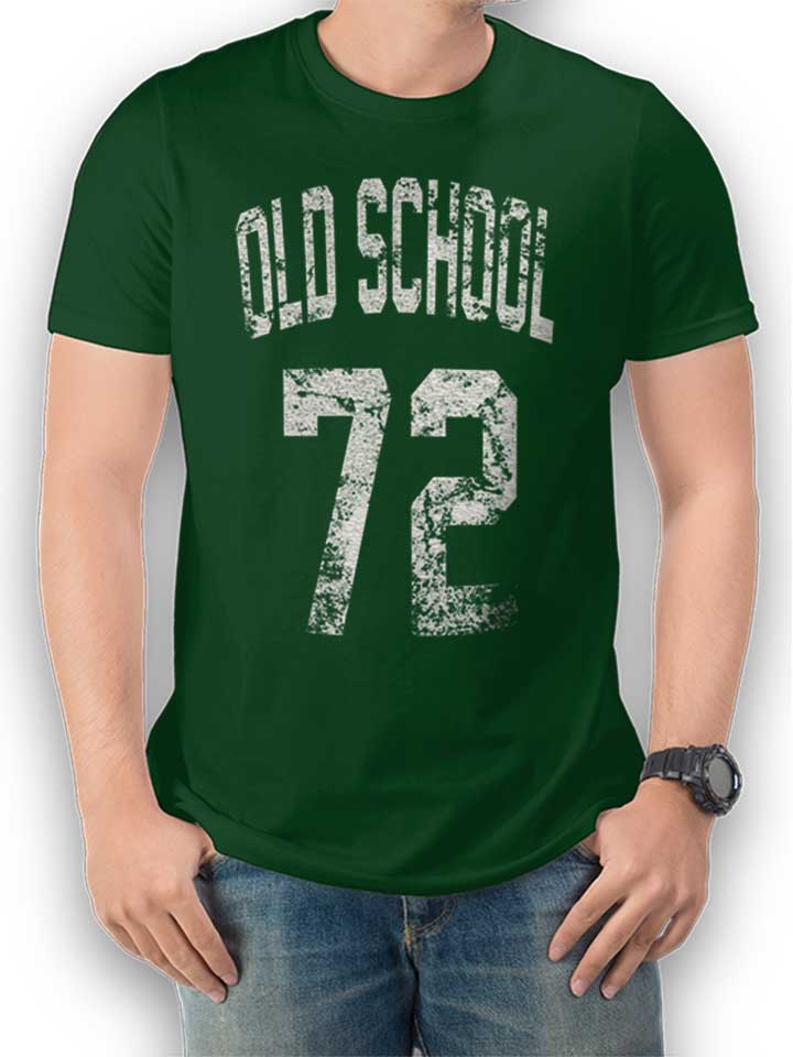 Oldschool 1972 T-Shirt vert-fonc L