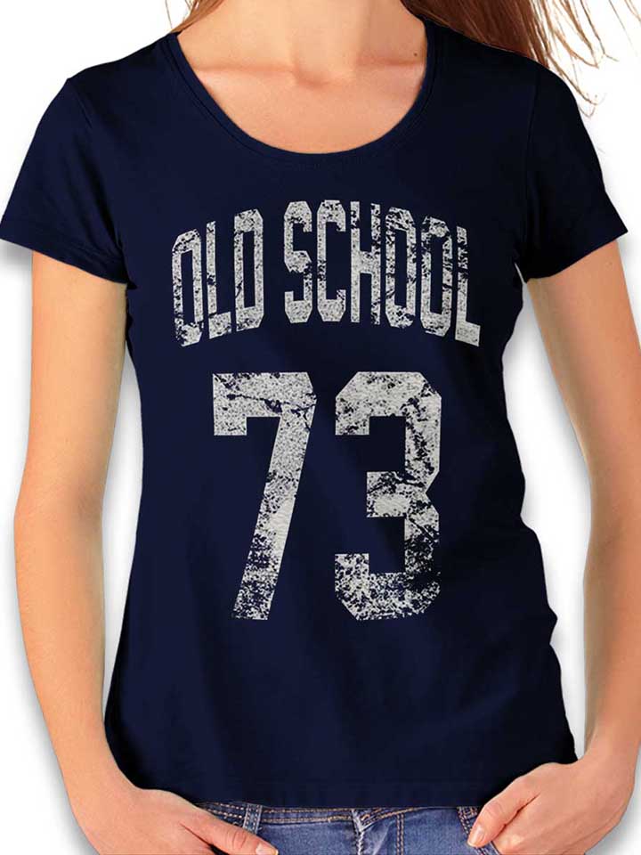 oldschool-1973-damen-t-shirt dunkelblau 1