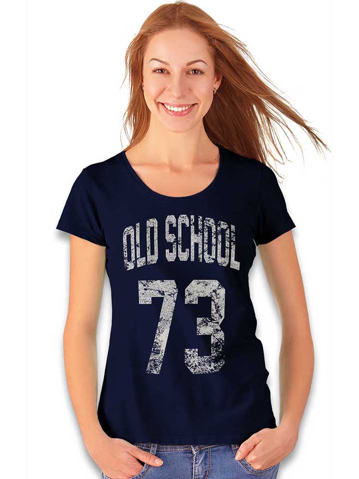 oldschool-1973-damen-t-shirt dunkelblau 2
