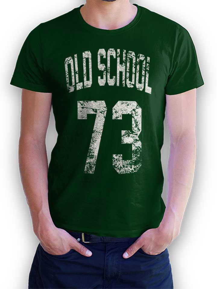 Oldschool 1973 Camiseta verde-oscuro L