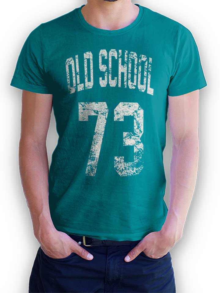 Oldschool 1973 T-Shirt tuerkis L