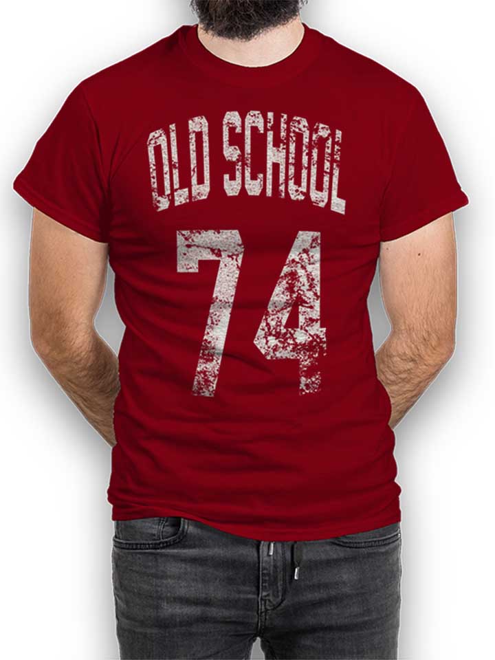 Oldschool 1974 T-Shirt maroon L
