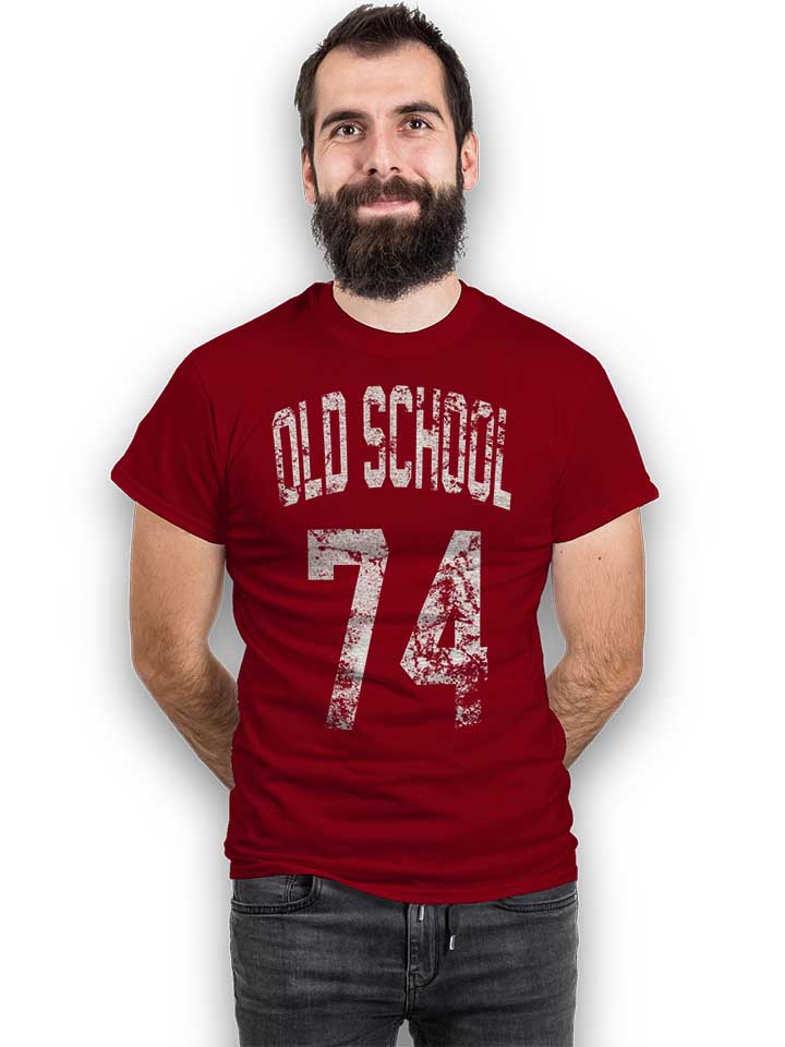 oldschool-1974-t-shirt bordeaux 2