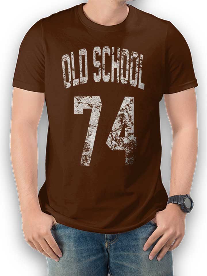Oldschool 1974 T-Shirt brown L