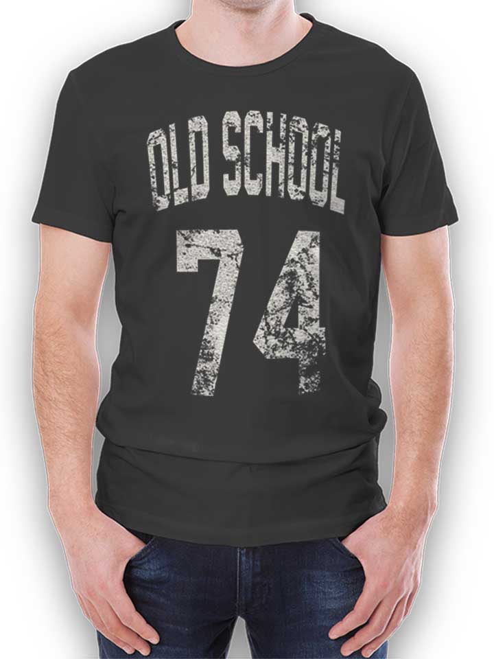 Oldschool 1974 T-Shirt dunkelgrau L
