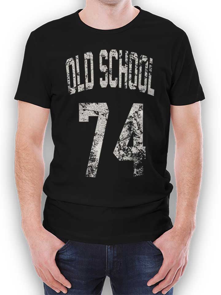 Oldschool 1974 T-Shirt schwarz L