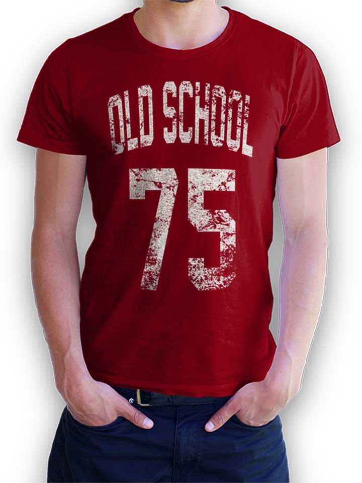 Oldschool 1975 T-Shirt maroon L