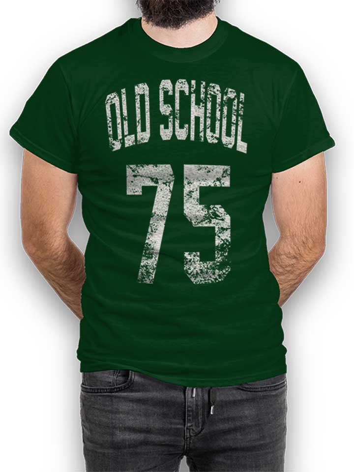 Oldschool 1975 T-Shirt dunkelgruen L