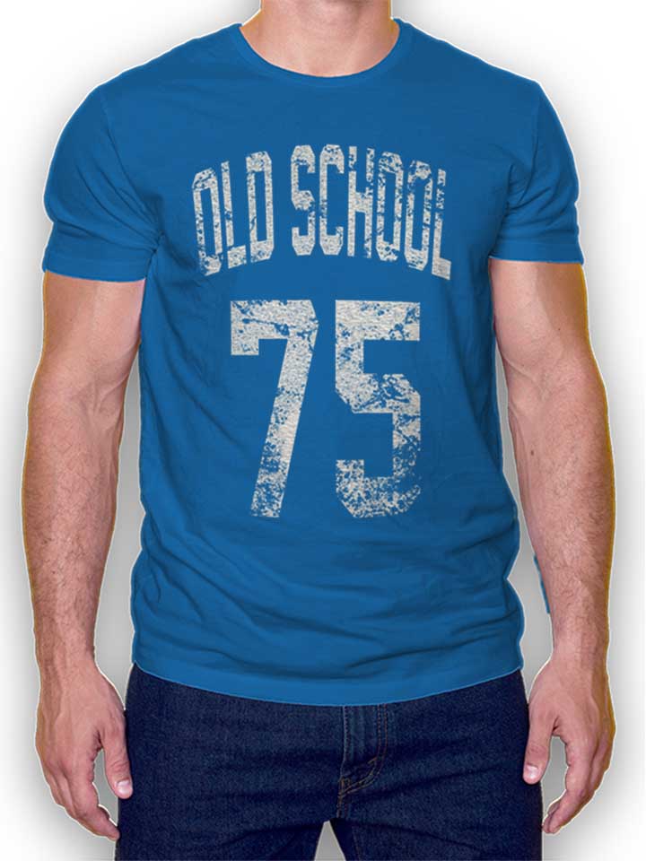Oldschool 1975 Camiseta azul-real L