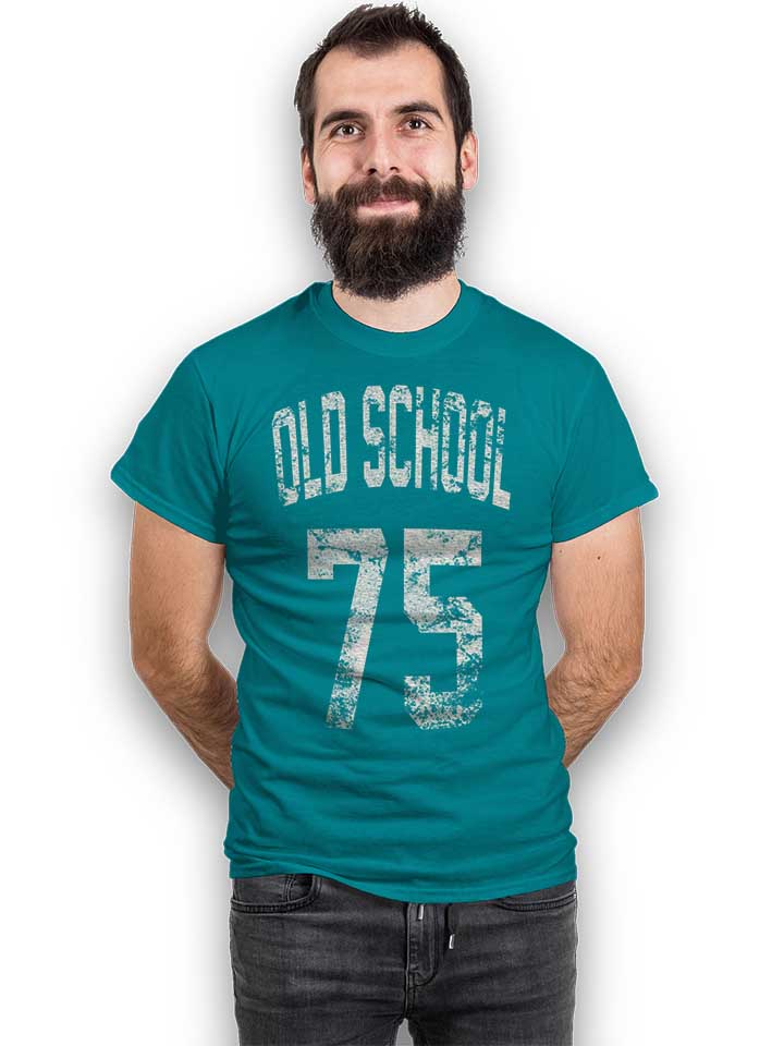 oldschool-1975-t-shirt tuerkis 2