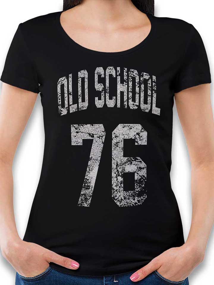Oldschool 1976 Damen T-Shirt schwarz L