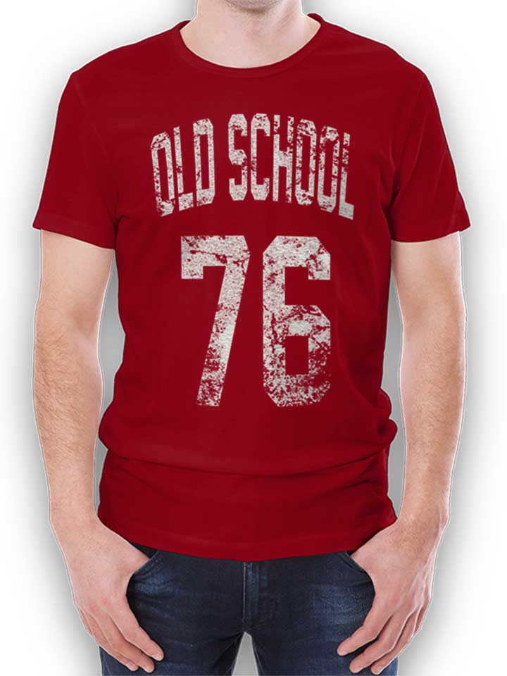 Oldschool 1976 T-Shirt bordeaux L
